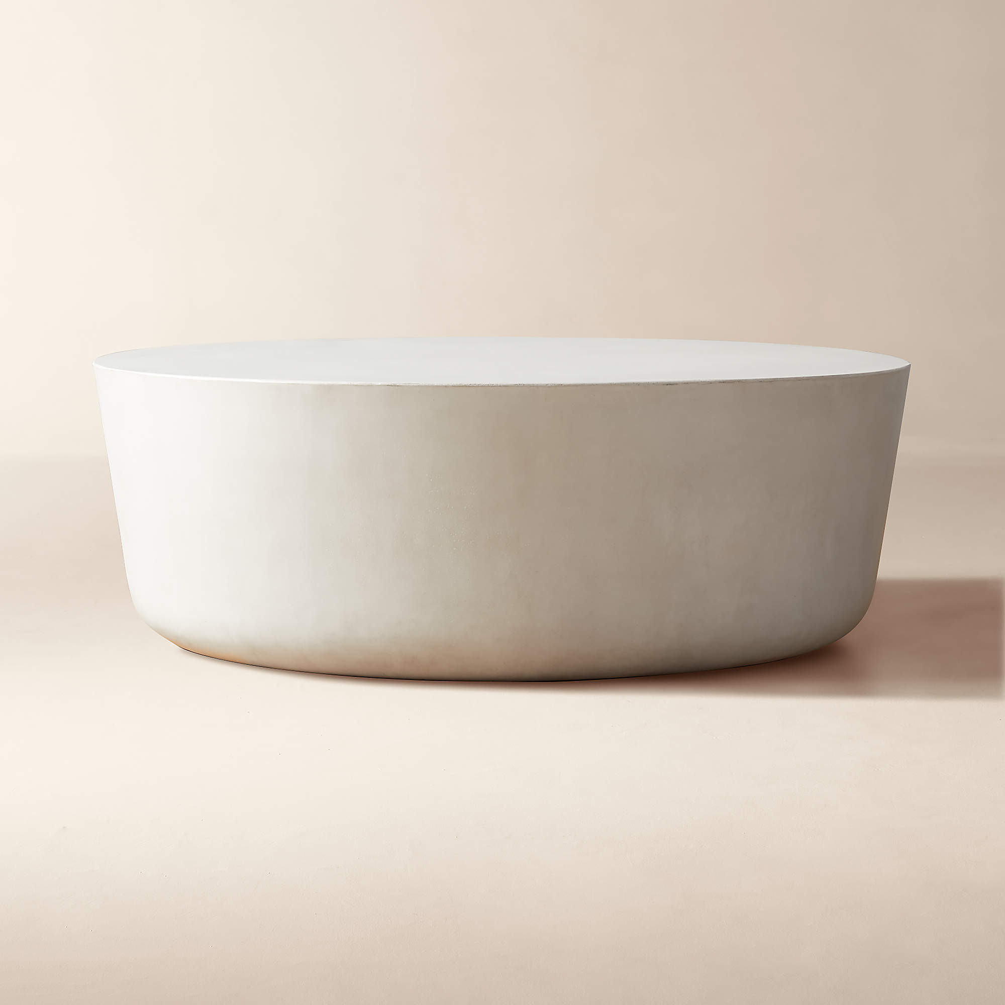 Cap 45" Ivory Cement Coffee Table + Reviews | CB2 | CB2