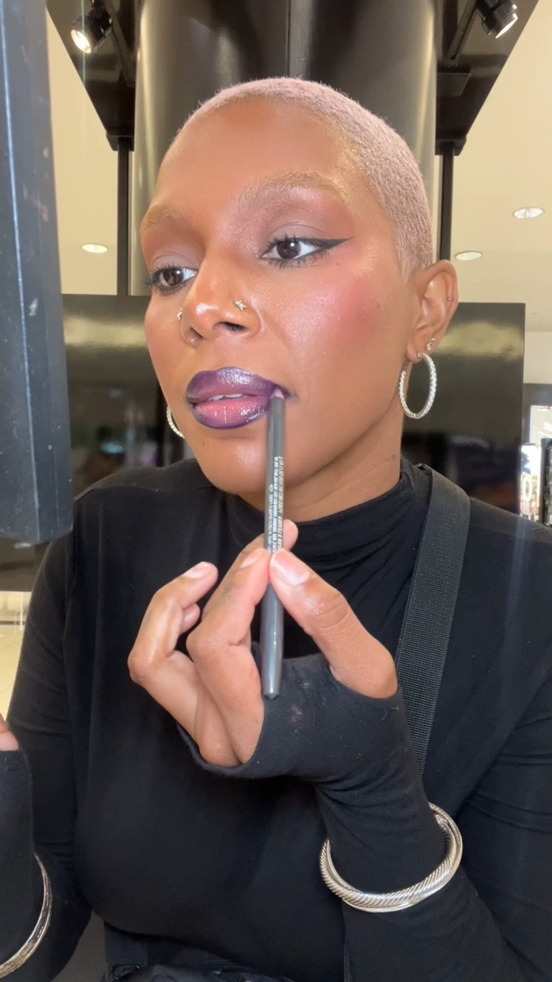 Another fun combo 
Grape expectations lip pencil
Love child lipglass