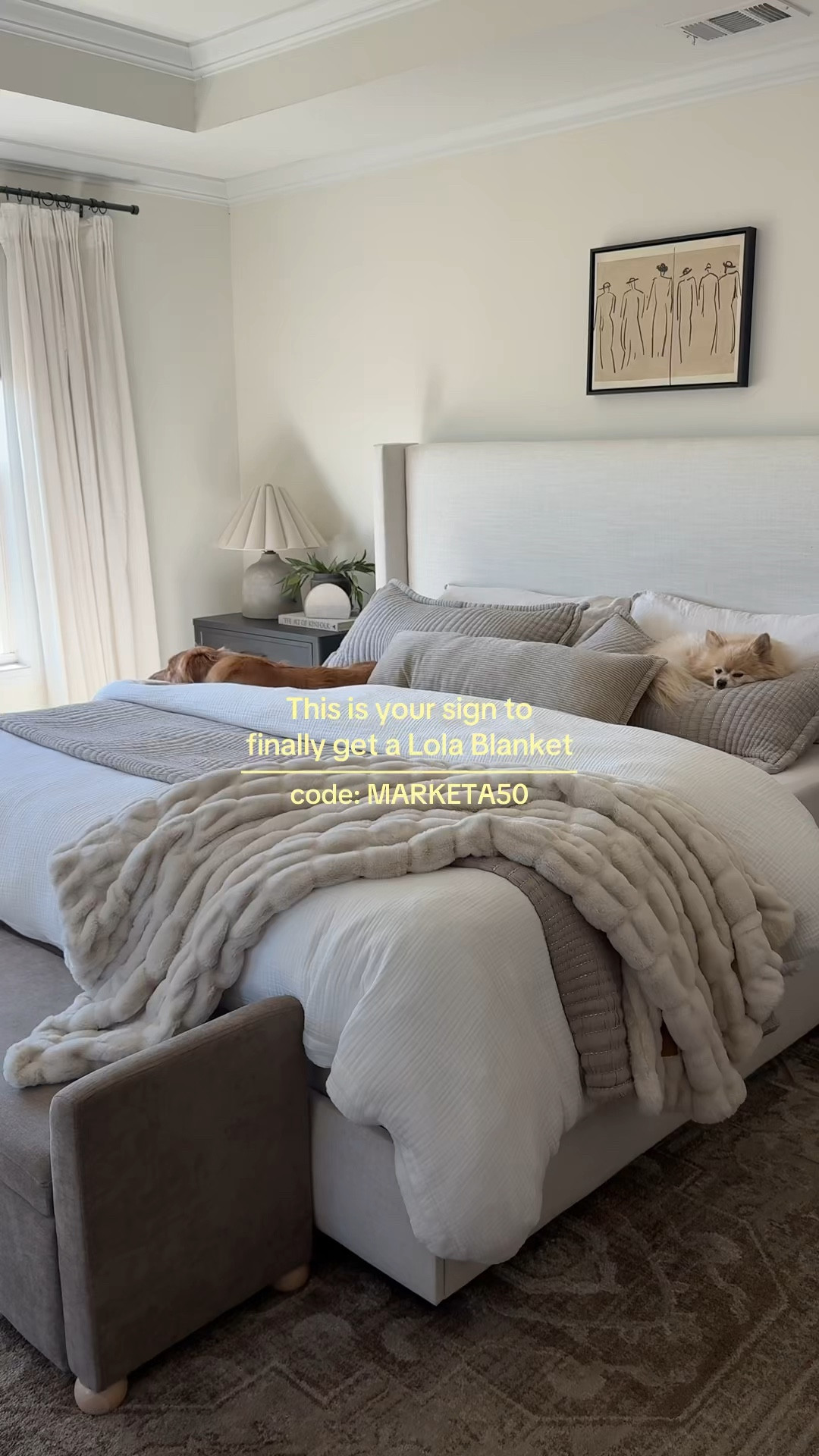 MARKETA50 for 50% off.

Yes, the Lola blanket is 100% worth the money! I’ve tried so many dupes and nothing comes close. This one is insanely soft, stretchy, and just feels expensive.
If you’ve been thinking about it, now’s the time. You can use code MARKETA50 for 50% off before their spring sale goes public (and the best colors always sell out)

#LTKHome