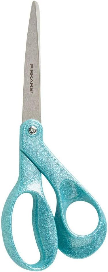 Fiskars Premier 8in Bent Sparkle Scissors Tide Blue | Amazon (US)