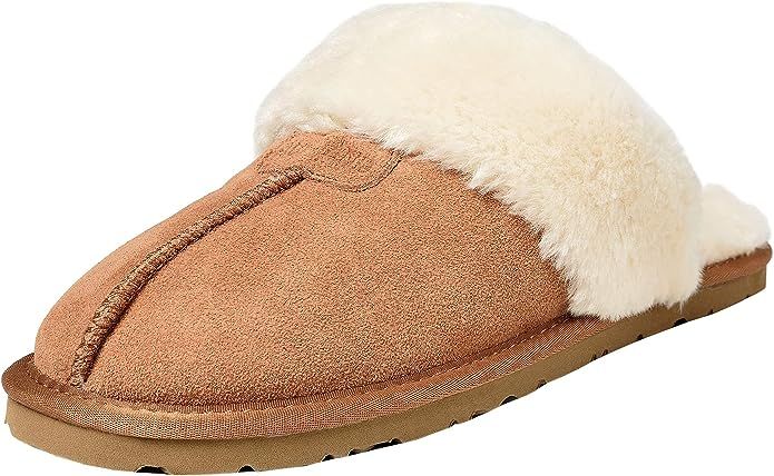 Shenduo Men Suede Fluffy Slippers Fur Lined Winter Warm Indoor House Shoes D9624 | Amazon (UK)