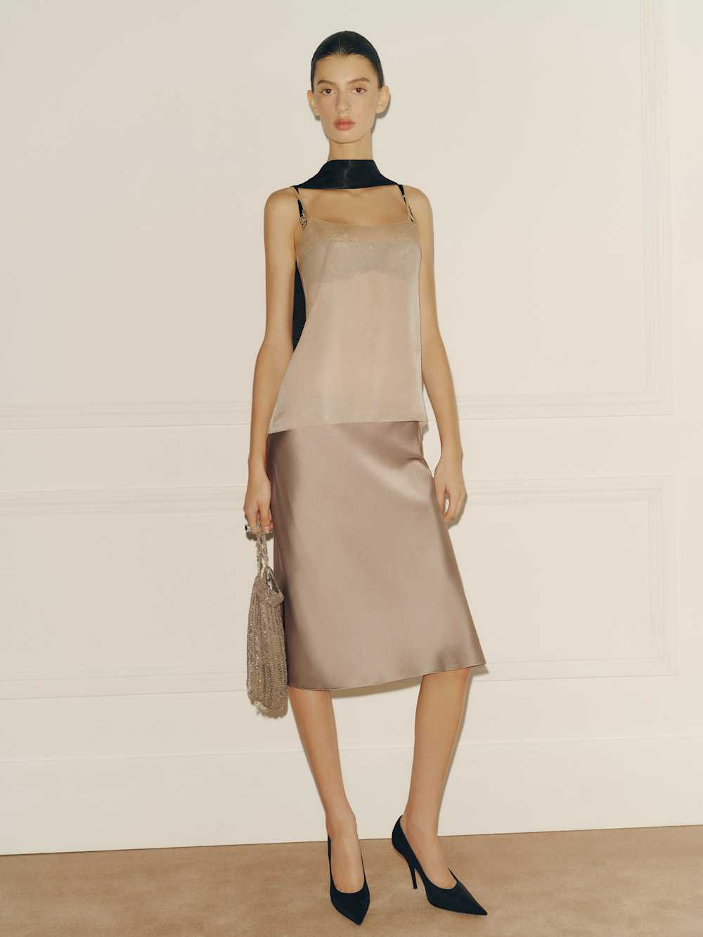 Layla Silk Knee Length Skirt | Reformation (Global)
