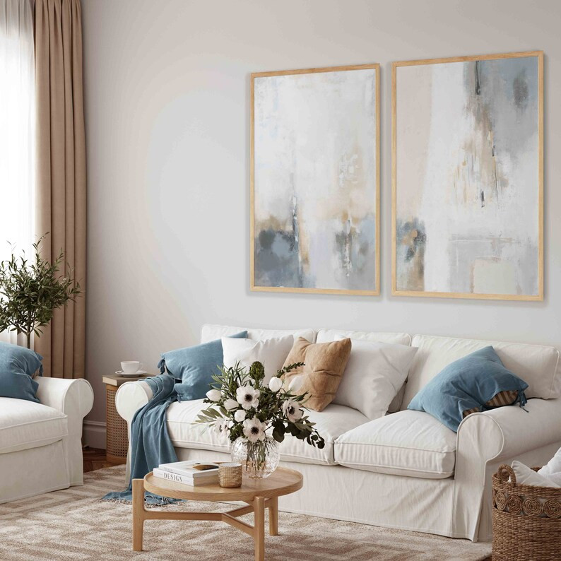 Modern Simple Nordic Prints Gallery Wall Art Set of 2 Nordic Wall Art Minimalism Poster Modernist... | Etsy (US)