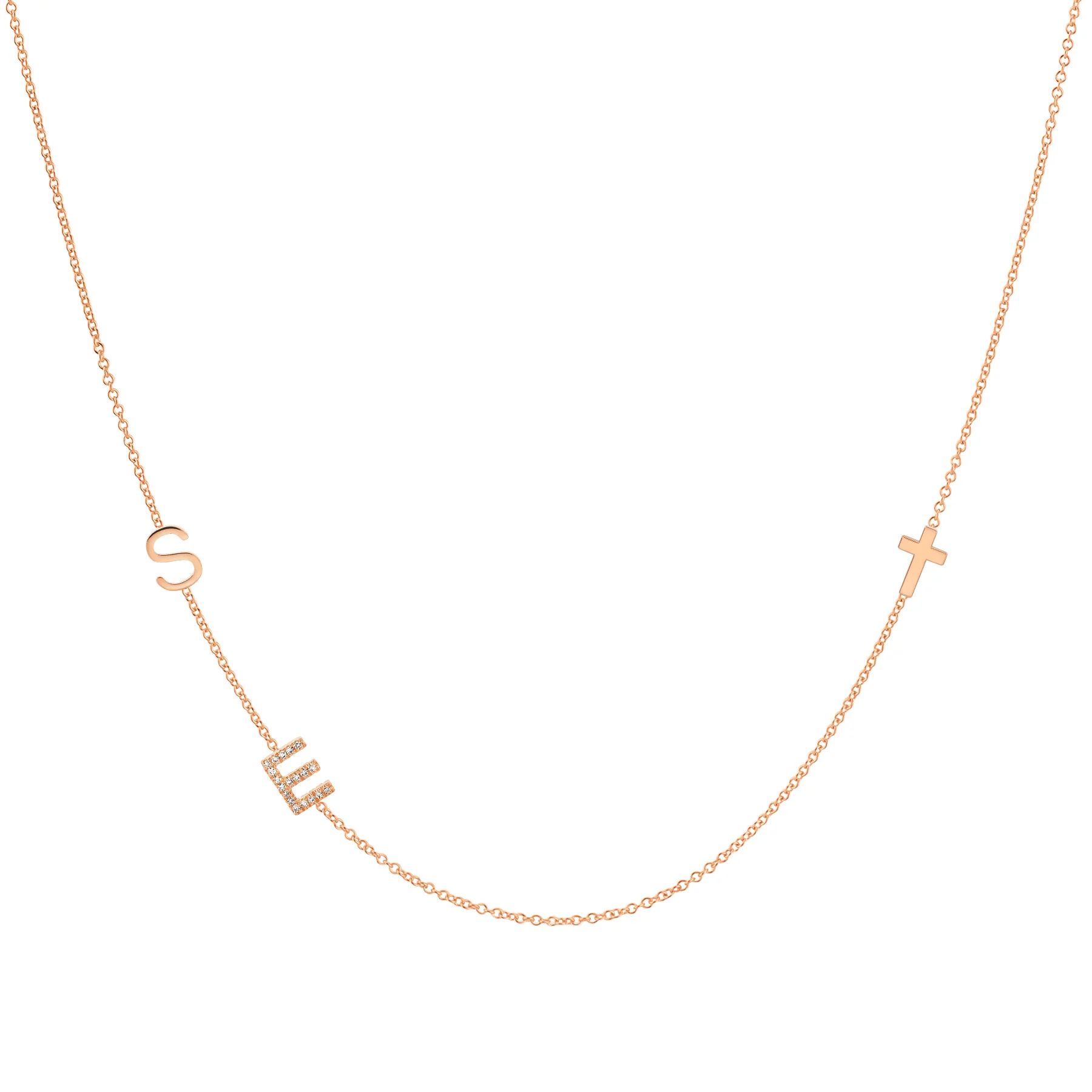 Custom Gold Necklace - 3 Letters | Maya Brenner