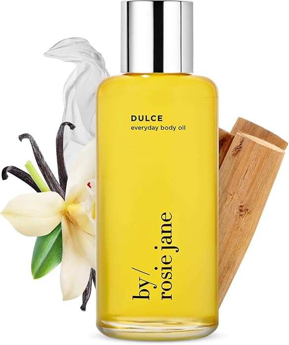 By Rosie Jane Everyday Body Oil (Dulce Fragrance) - Vanilla, Hinoki Wood & Nude Musk Scented Body... | Amazon (US)