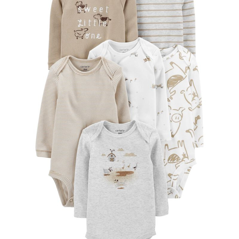6-Pack Long-Sleeve Original Bodysuits | Carter's
