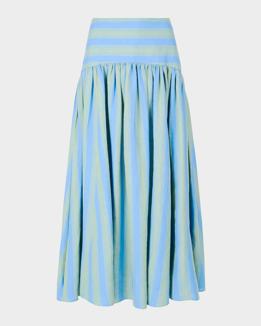 Procida Striped Linen Maxi Skirt | Neiman Marcus