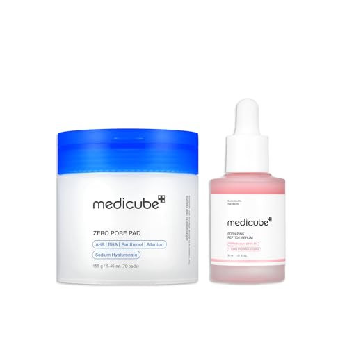 medicube For All Skin Tpyes Duo: medicube Zero Pore Pads 2.0 and Salmon DNA PDRN Pink Peptide Serum | Amazon (US)