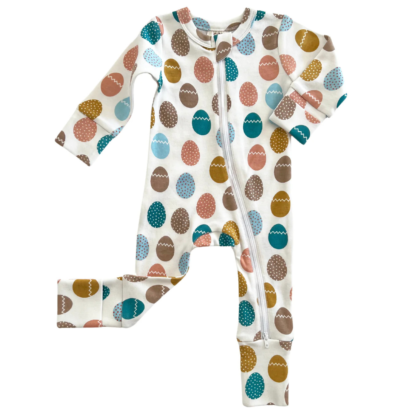 Easter Egg Hunt / Organic 2-Way Zip Romper | SpearmintLOVE