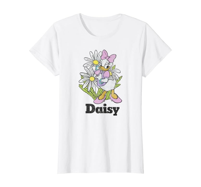 Disney Mickey And Friends Daisy Duck Floral Portrait T-Shirt | Amazon (US)
