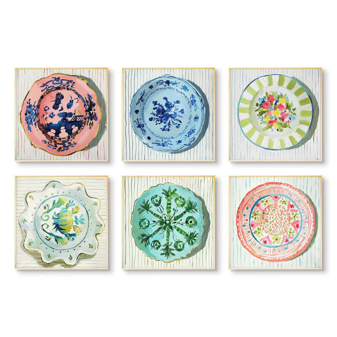 Decorative Plate Art Prints | Jenny Westenhofer Vintage Plate Wall Art | Urban Garden Prints