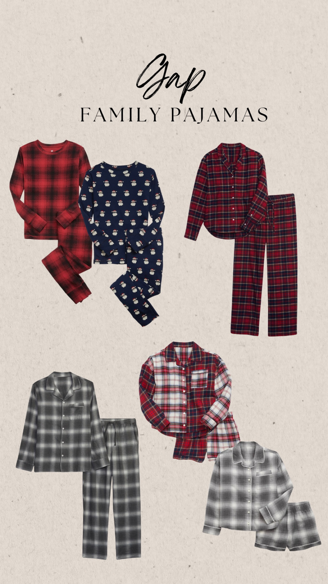 gap family pajamas