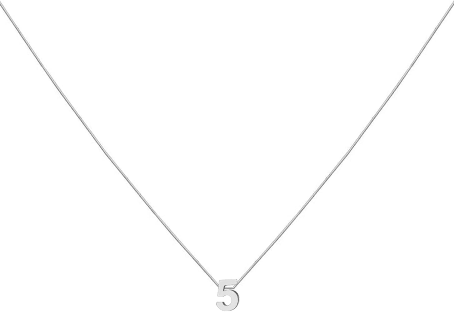 Number Necklace for Women Dainty 14K Gold Plated Number Pendant Necklace Personalized Jewelry Foo... | Amazon (US)