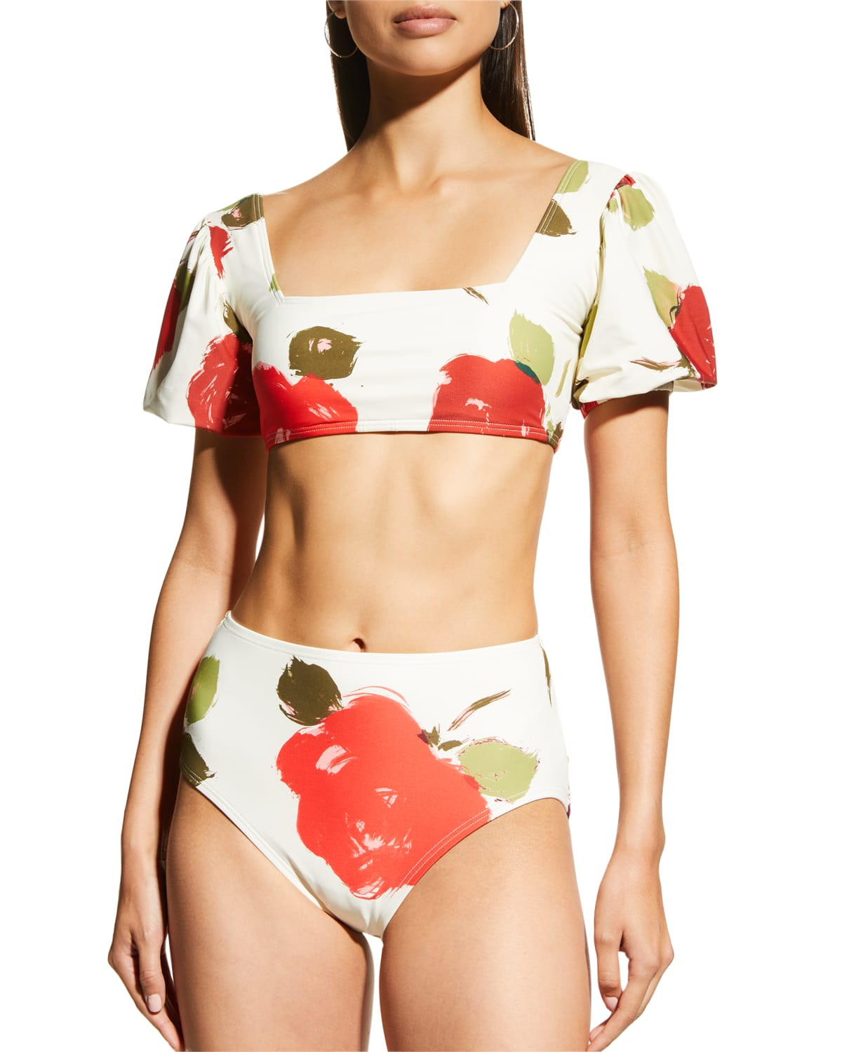 High-Waisted Floral Bikini Bottoms | Neiman Marcus