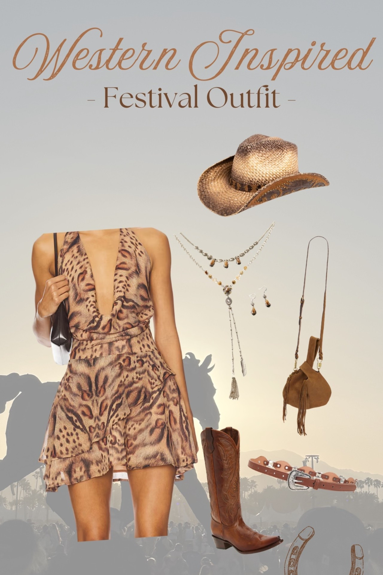 Never a dull moment when you’re wearing an animal print dress! 🎶🌵🌴🤠 @Revolve 

#LTKFestival