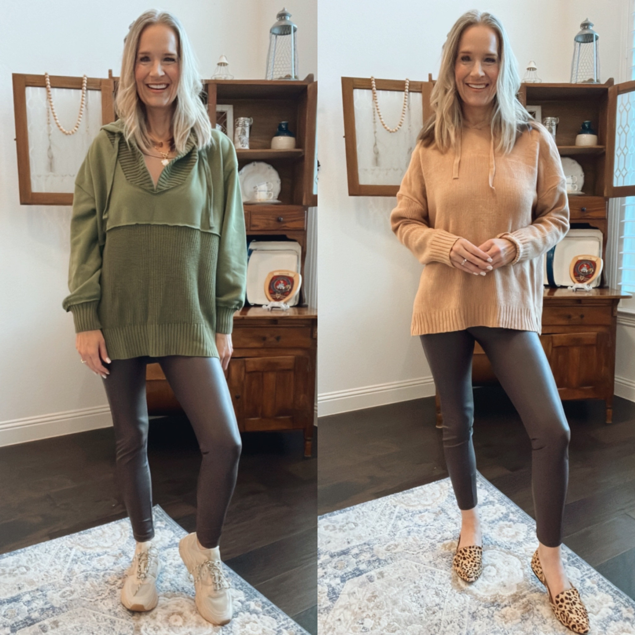 Fall style | Walmart | weekend | athleisure | workwear | fall fashion | ballet flats | chunky sneakers | hooded sweater | hoodie | tunic |over 40 fashion | affordable fashion | faux leather leggings 

#LTKstyletip #LTKSeasonal #LTKunder50