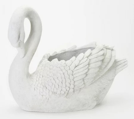 Indoor/Outdoor Decorative Swan Planter by Valerie | QVC