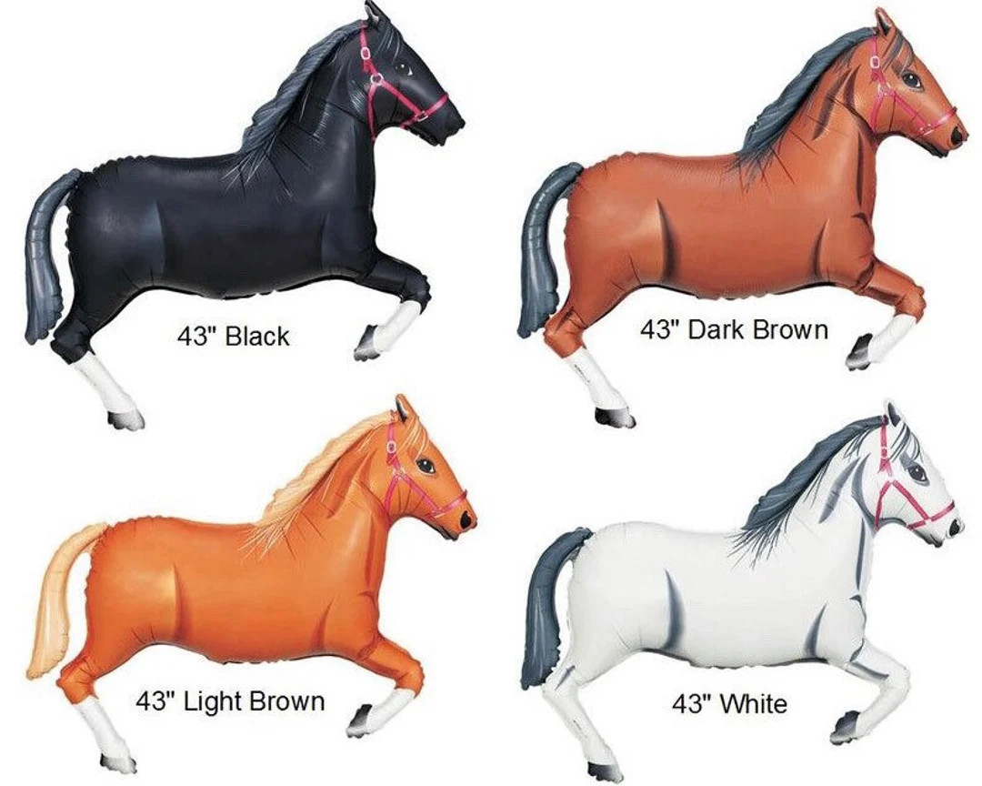 Horse Balloons Western Decorations Western Party Palomino Horse Brown Horse Black Horse White Hor... | Etsy (US)