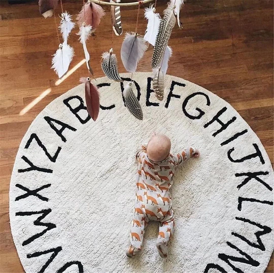 ABC rug, Nursery/Playroom rug | Etsy (US)