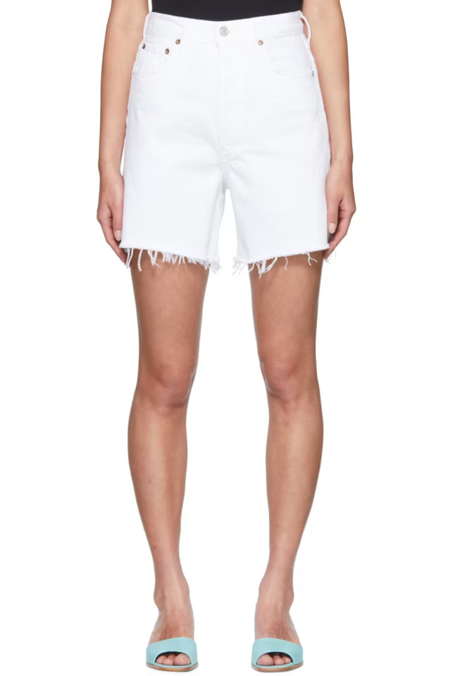 AGOLDE - White Stella Shorts | SSENSE