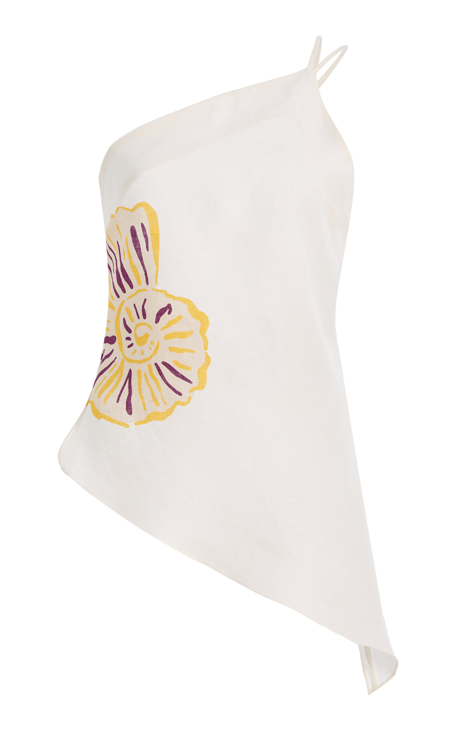 Exclusive Zharit Linen One-Shoulder Backless Top | Moda Operandi (Global)