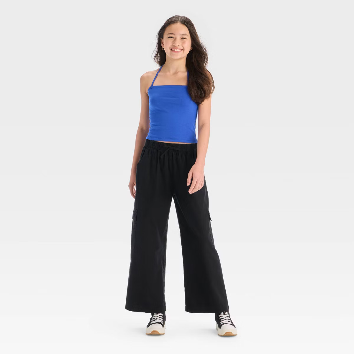 Girls' Tube Top with Removeable Straps - art class™ Blue S: Cotton Blend, Slim Fit, Pullover, J... | Target