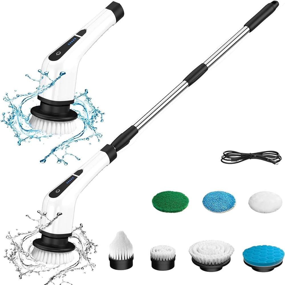 Electric Spin Scrubber, Electric Bathroom Cleaning Brush, LHPY Upgraded Version with 7 Replacemen... | Amazon (US)