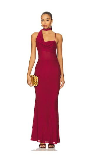 Addie Maxi Dress in Oxblood | Revolve Clothing (Global)