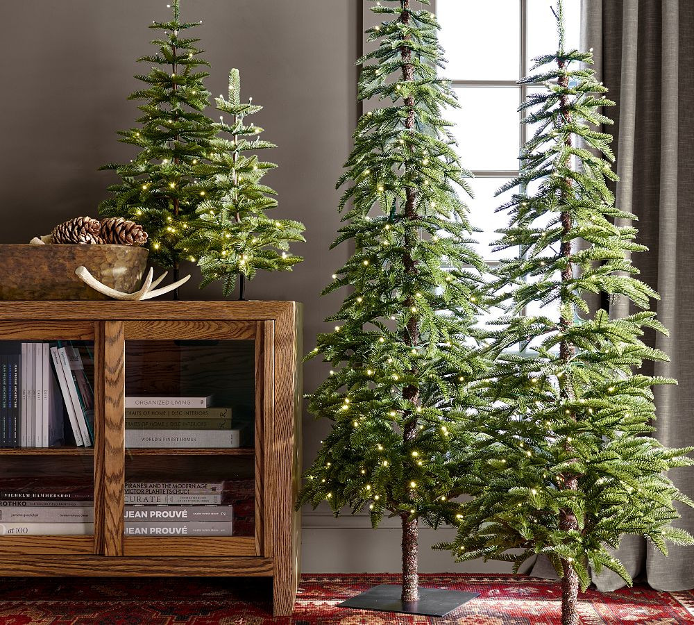 Lit Faux Pine Trees | Pottery Barn (US)
