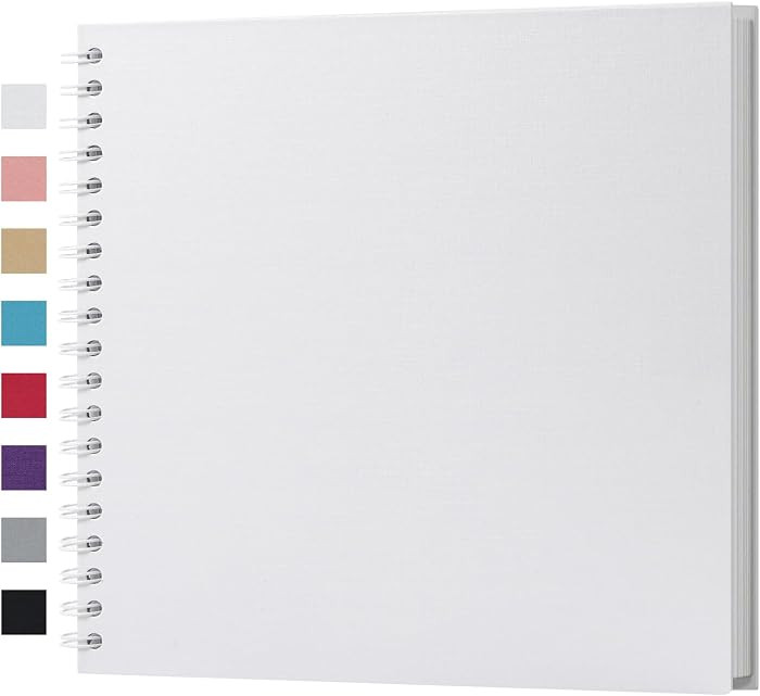 potricher 10 x 10 Inch DIY Scrapbook Album 40 Pages Hardcover Kraft Paper Scrap Book Photo Albums... | Amazon (US)