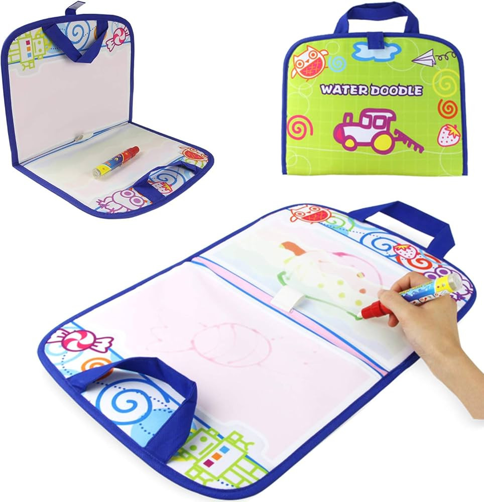 Coolplay Kid Activities Water Drawing Mat Painting with Water Pen Airplane Travel Toy for Toddler... | Amazon (US)