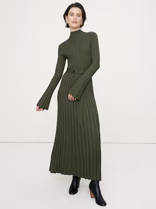 Sculpted Ribbed Sweater Maxi Dress | Banana Republic (US)