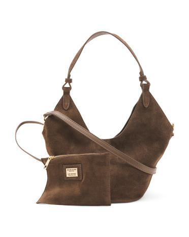 Made In Italy Suede Mini Lotus Tote | TJ Maxx