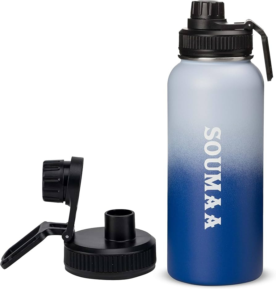 Insulated Stainless Steel Water Bottles with a Screw on Lid, and 1 Carry Handle-32oz Double Wall Vacuum Insulated sports water bottle for Traveling Camping Hiking Yoga Fitness Outdoor Adventure | Amazon (US)