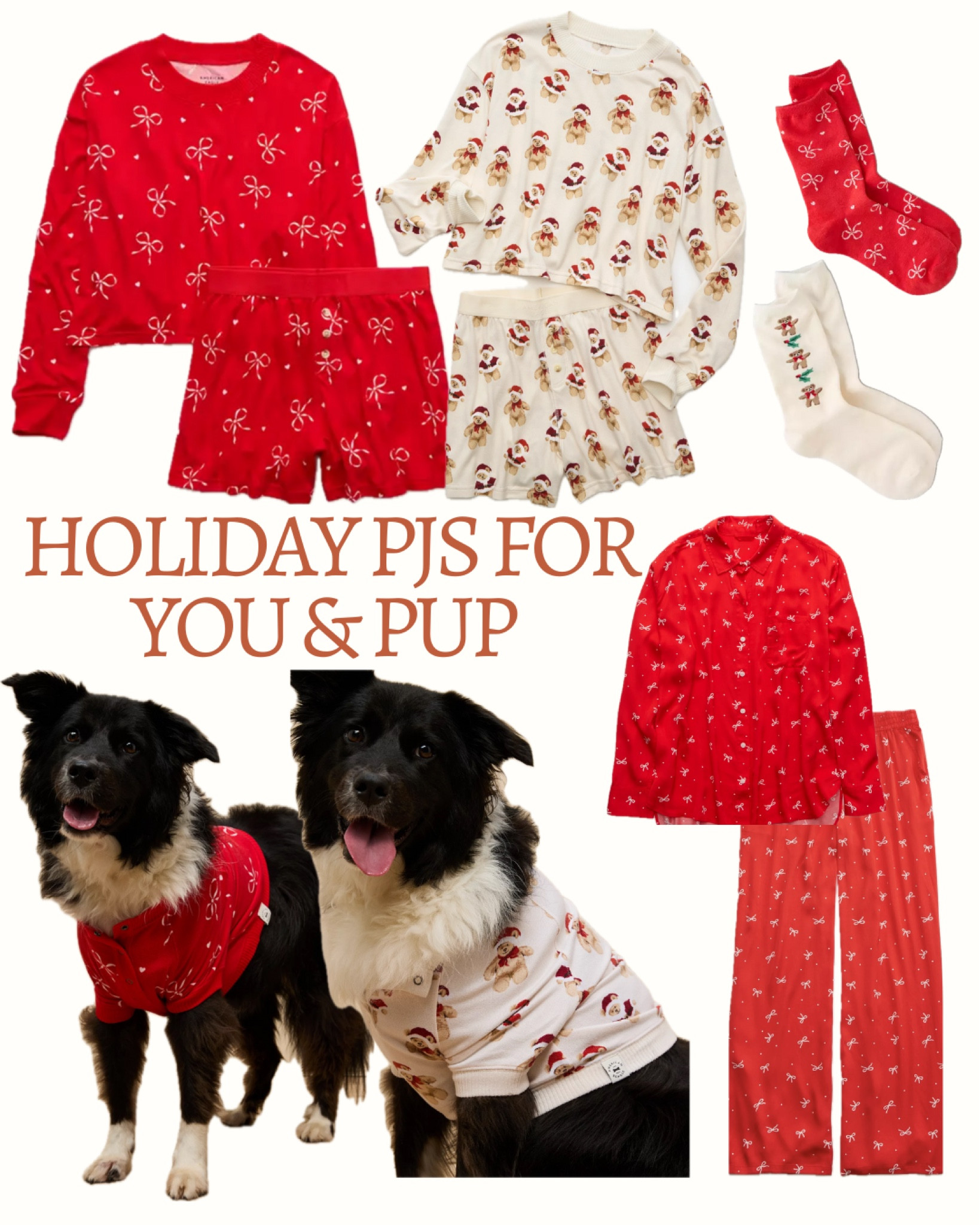 Holiday pajamas for you & your pups!!

Matching holiday pajamas
bow pajamas
dog pajamas
santa pajamas
satin pajamas
holiday pajamas
christmas morning pajamas 
loungewear 

#LTKGiftGuide #LTKHoliday #LTKSeasonal