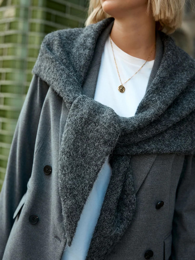 Charcoal Grey Triangle Scarf | Next US