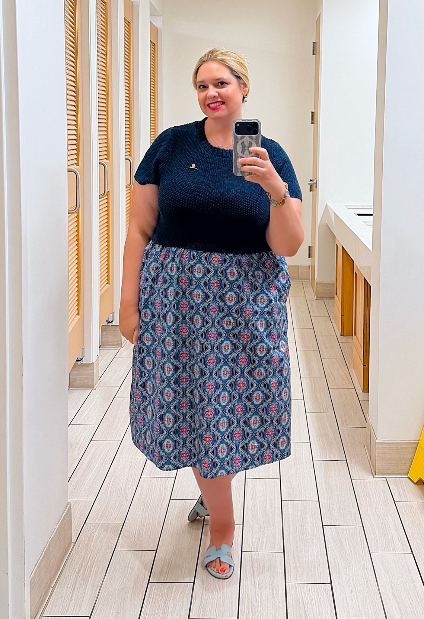 Mixed media dress in a pretty print for my first day back in office. Wearing the xxl

#LTKdayinmylife #LTKPlusSize #LTKootd