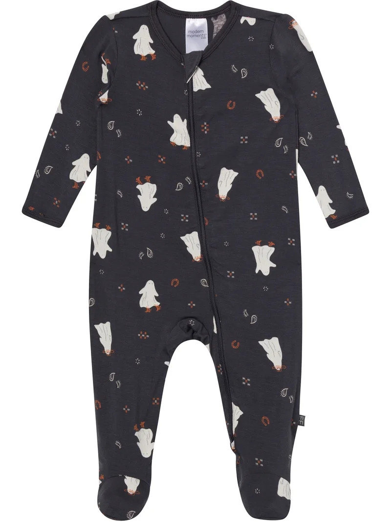 Modern Moments by Gerber Neutral Two-Way Zip Halloween Viscose Sleep \u00b4N Play Footed Pajama ,... | Walmart (US)
