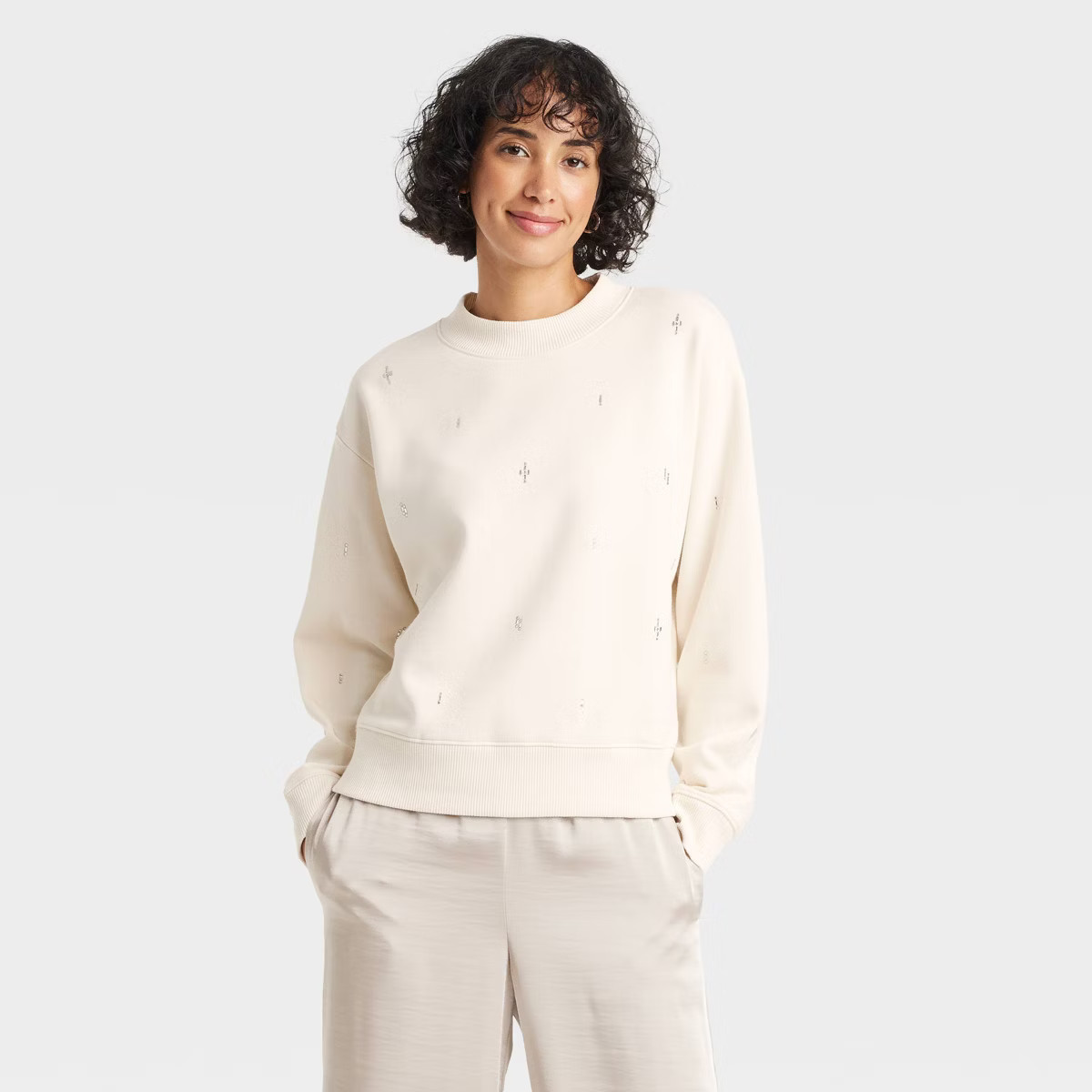 Women's Rhinestone Sweatshirt - A New Day™ | Target
