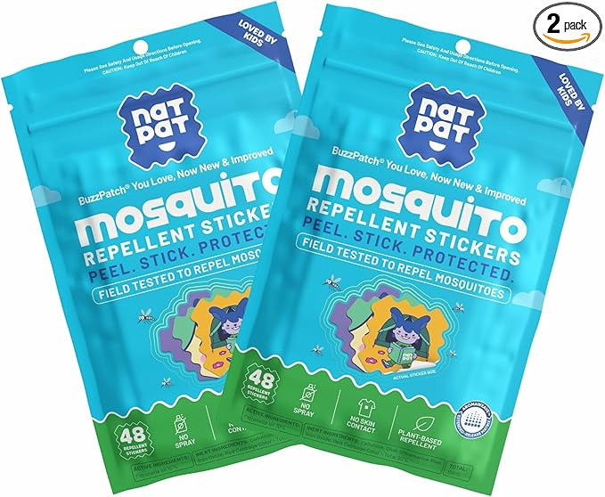 NATPAT BuzzPatch Mosquito Patch Stickers for Kids - All Natural, Plant Based Ingredients, Non-Tox... | Amazon (US)