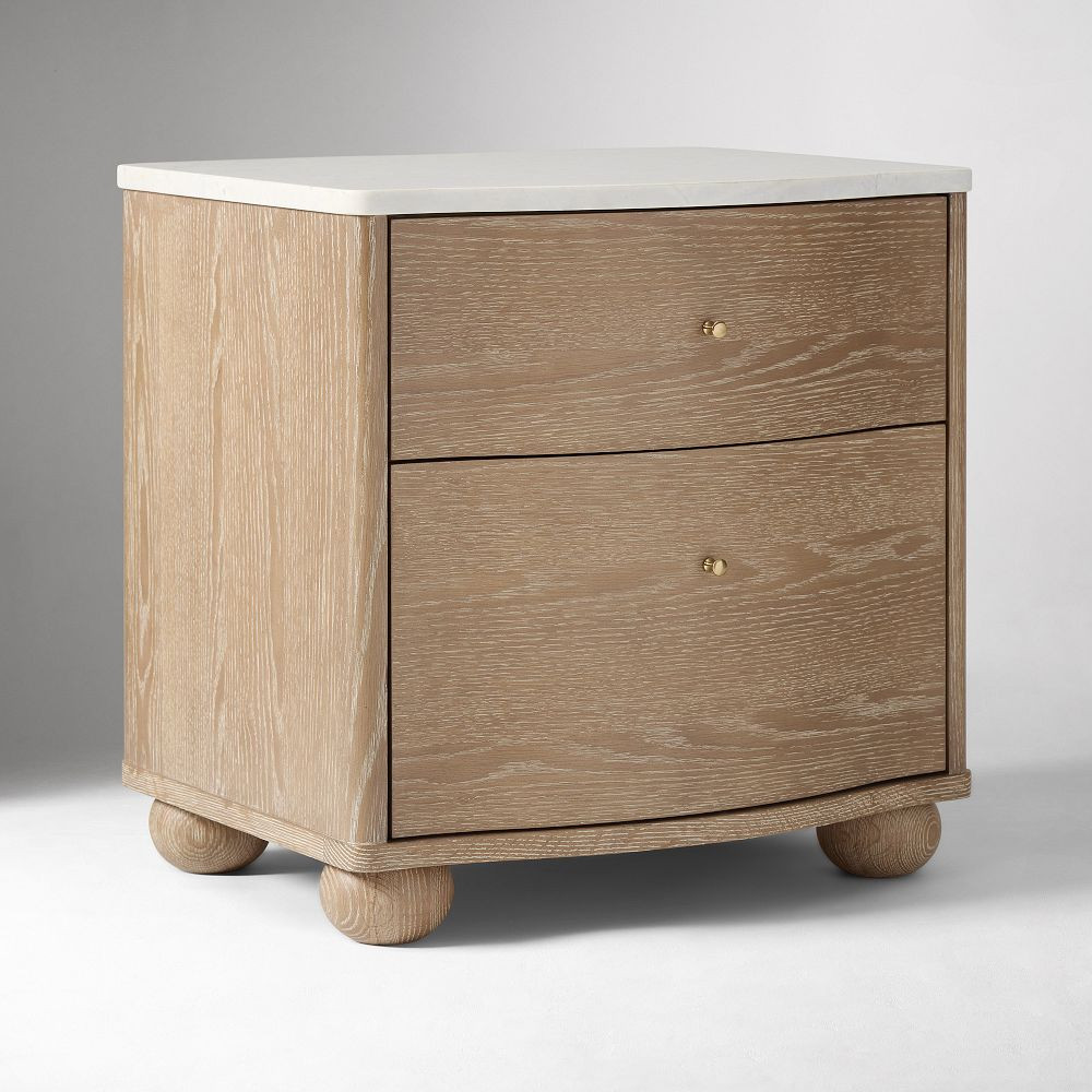 Clementine Marble Nightstand (22") | West Elm (US)