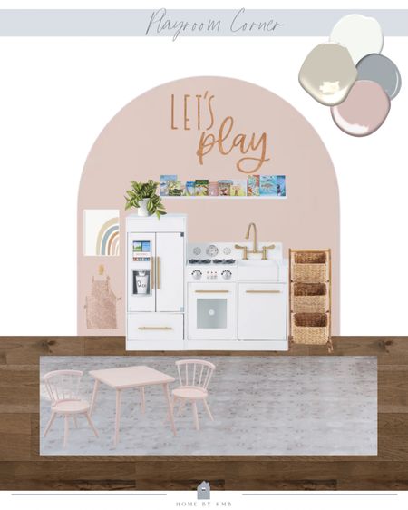 Girls playroom kitchen corner design! 

#LTKhome