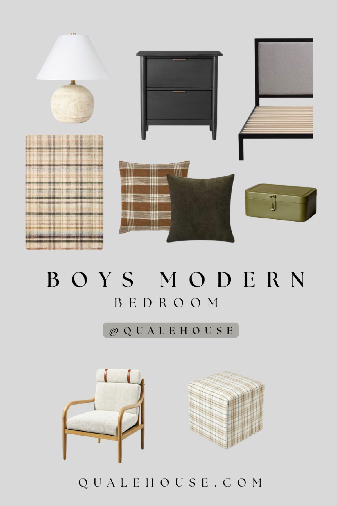 Our Boys Modern plaid room is coming together! We still need to pick paint and artwork. But now we have a direction and color palette to work with! 

#LTKhome