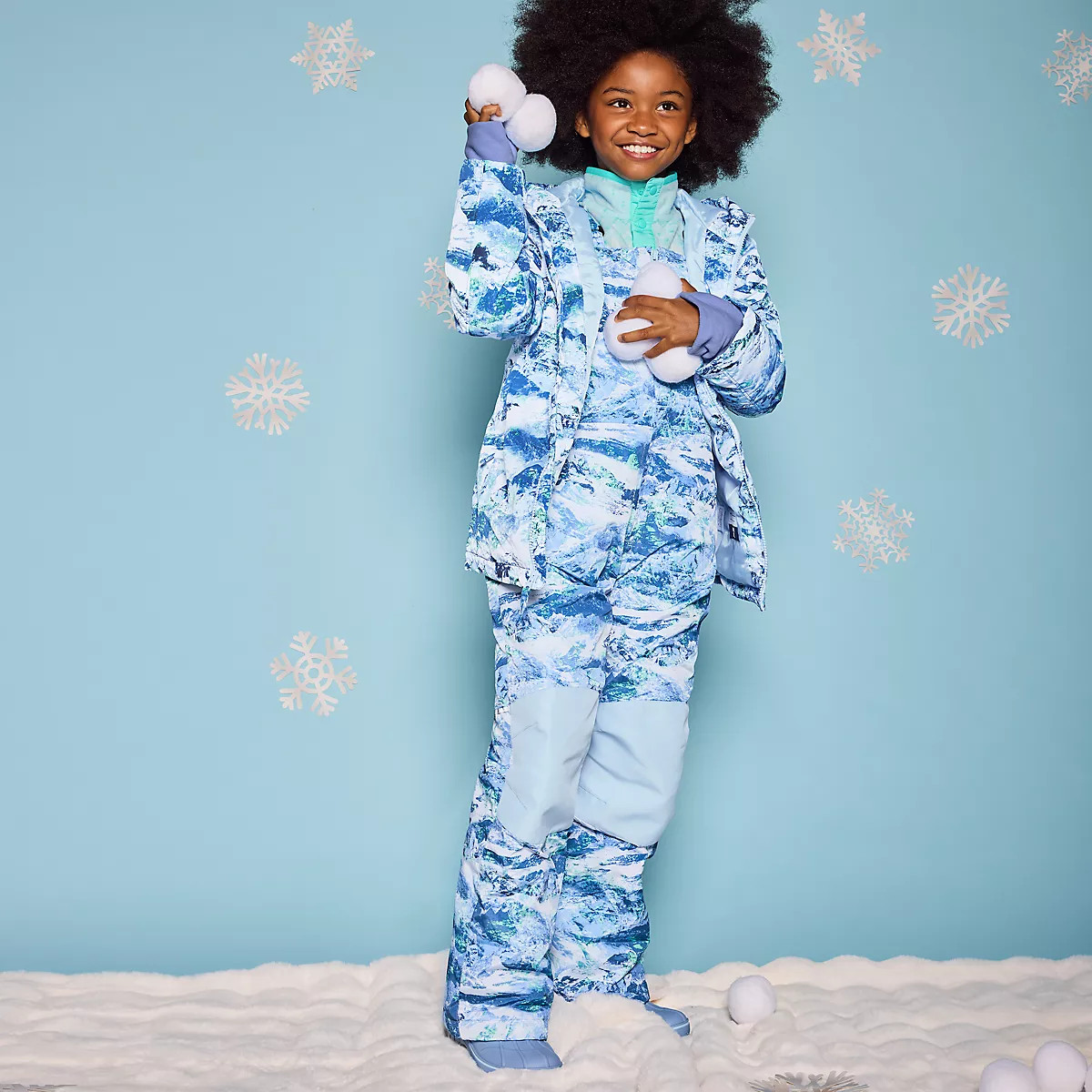 Kids Iron Knee Insulated Winter Snow Bibs | Lands' End (US)