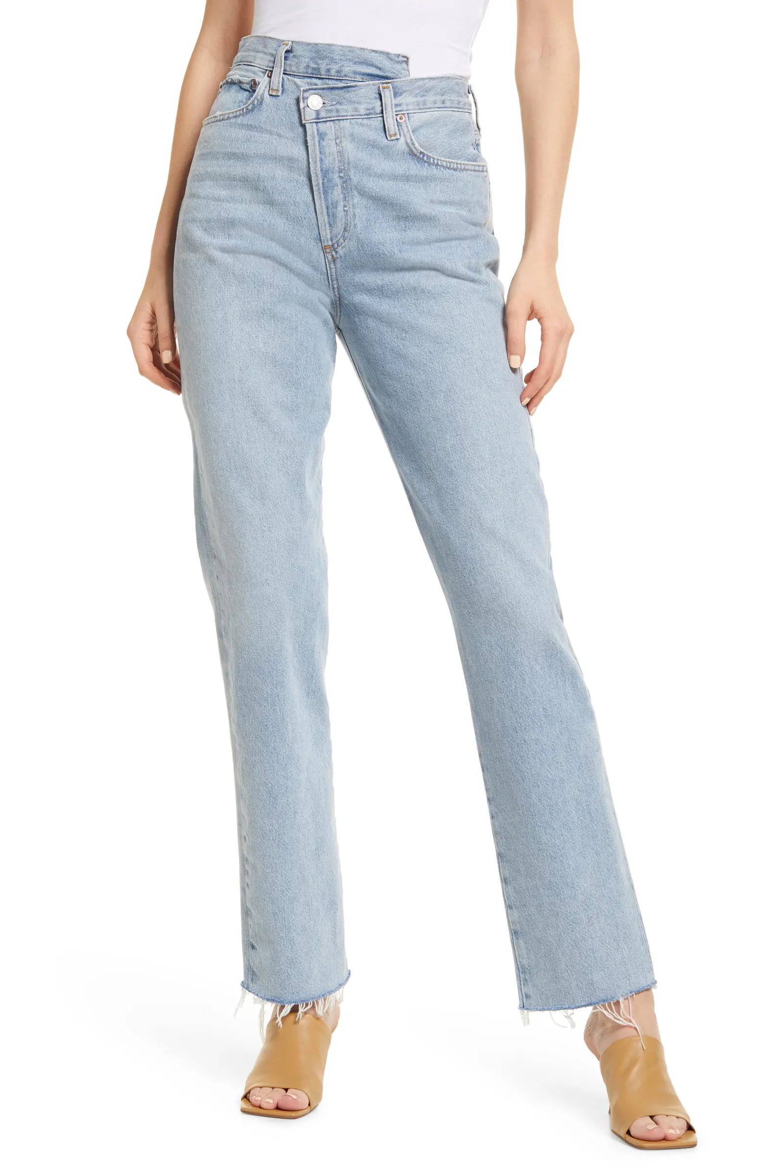 Crisscross High Waist Organic Cotton Jeans | Nordstrom Canada