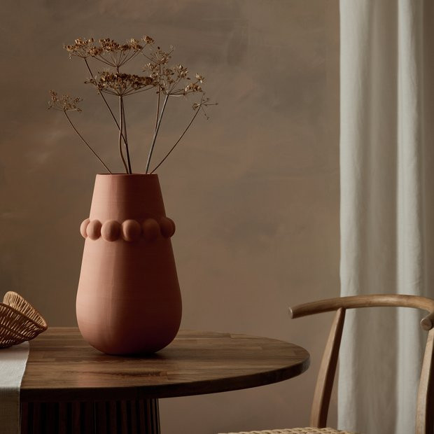 Buy Habitat Large Beaded Terracotta Vase | Vases | Habitat | Habitat UK