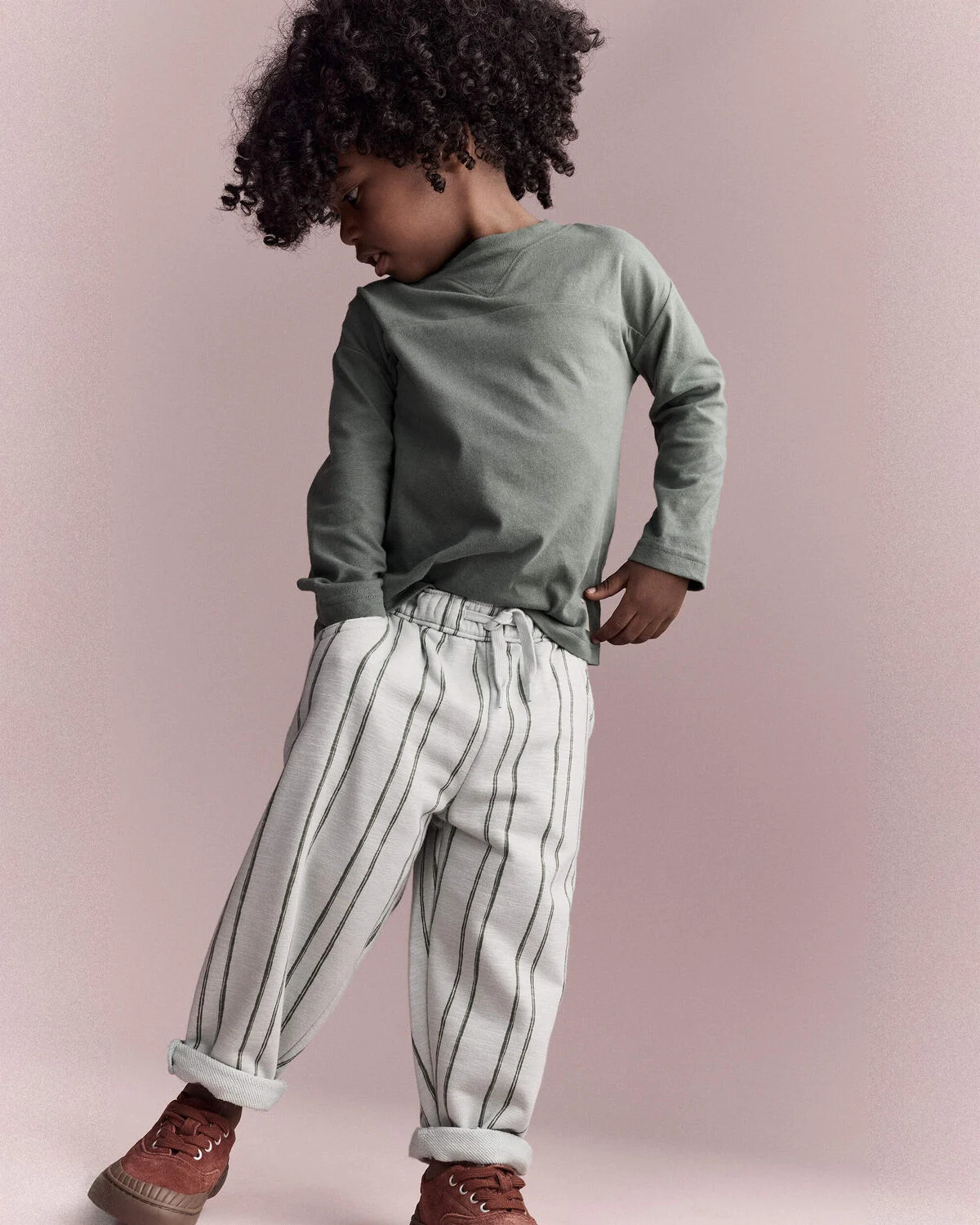 Toddler Striped French Terry Pocket Pants - Light Blue/Olive - Otter Avenue | Carter's | Carter's Inc