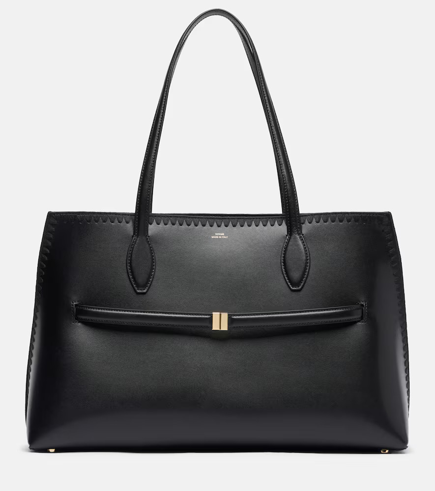 Toteme Lounge embroidered leather tote bag | Mytheresa (US/CA)