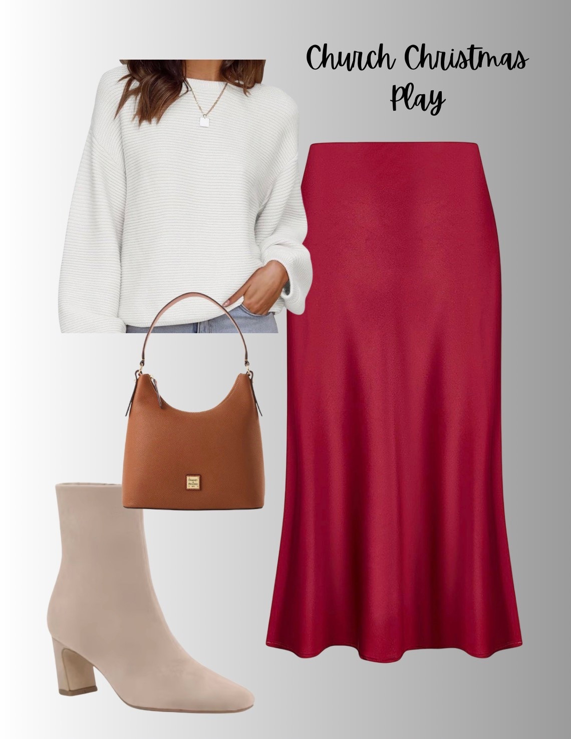 the cutest satin skirt + chunky sweater combo 

#LTKootd #LTKMidsize #LTKHoliday