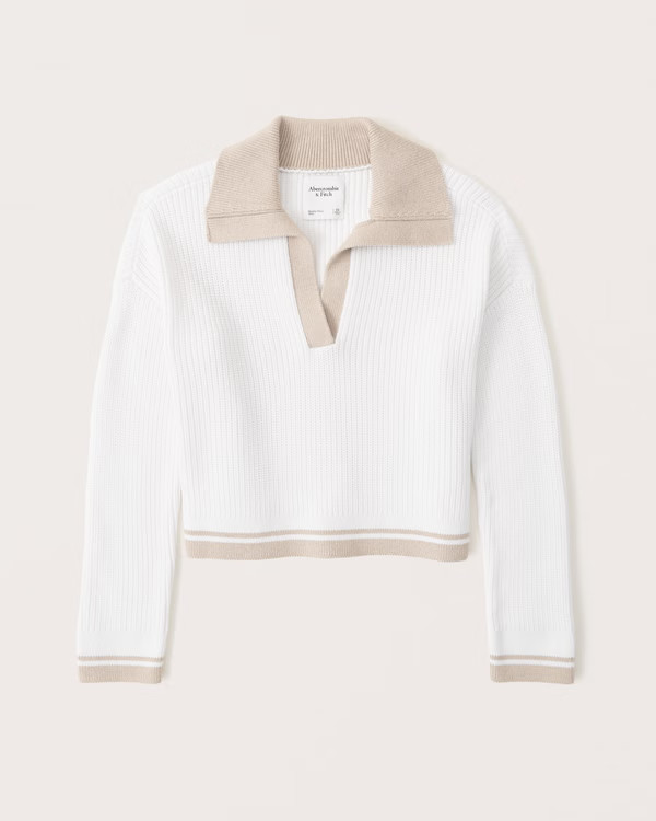 Colorblock Preppy Notch-Neck Polo | Abercrombie & Fitch (US)